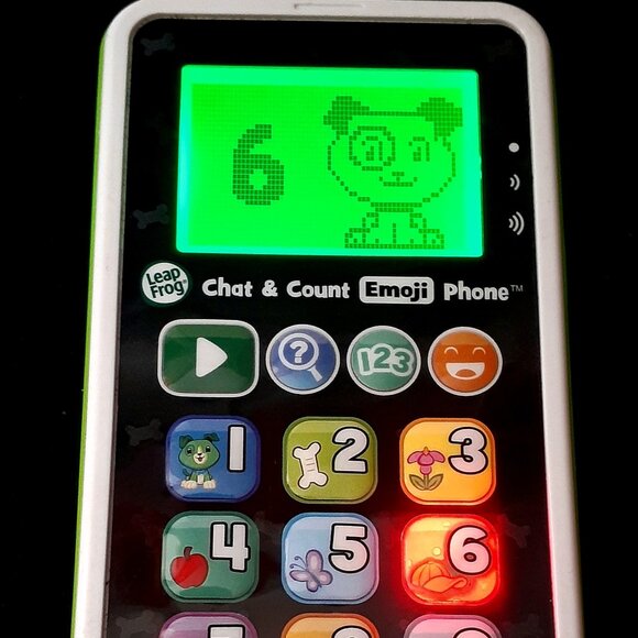 LeapFrog Chat and Count Emoji Phone, Green - Toddler Learning Toy - It Works!! - Picture 3 of 8